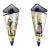 Mid-20th Century Set of French Henriot Quimper Tin-Glazed Faience Wall Pocket Vases For Sale