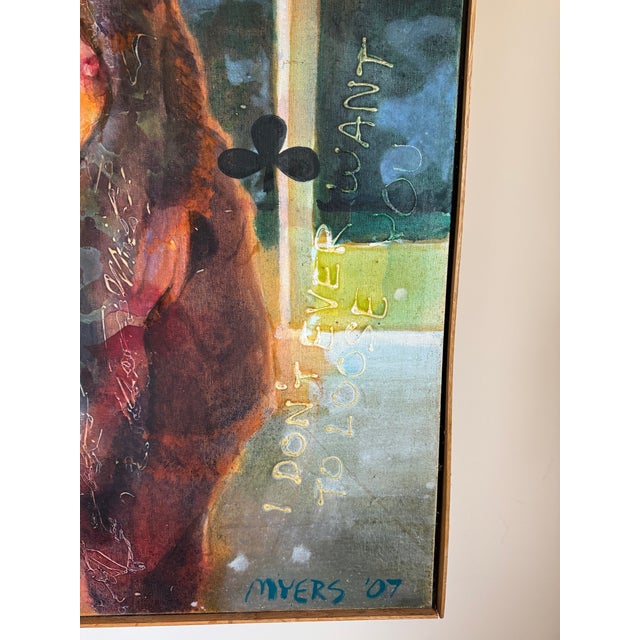 Wood Walter Myers “Furmaid” Large-Scale Figurative Oil on Canvas, Signed and Dated 2007 For Sale - Image 7 of 11