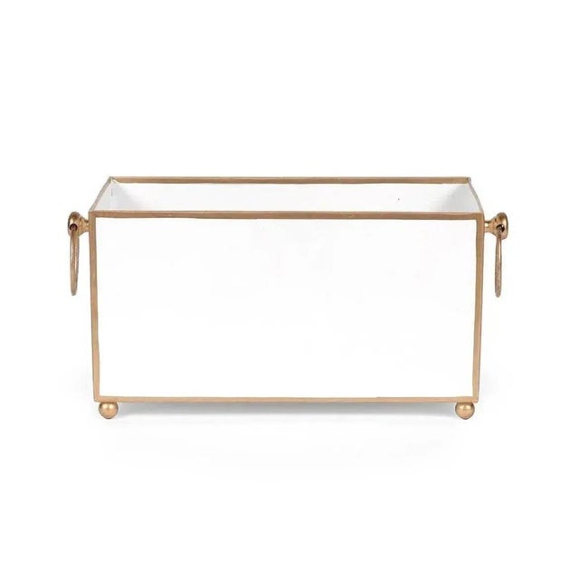 Modern Modern Transitional Style Rectangular Cachepot For Sale - Image 3 of 8