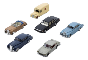 Vintage European Miniature Cars, Set of 6