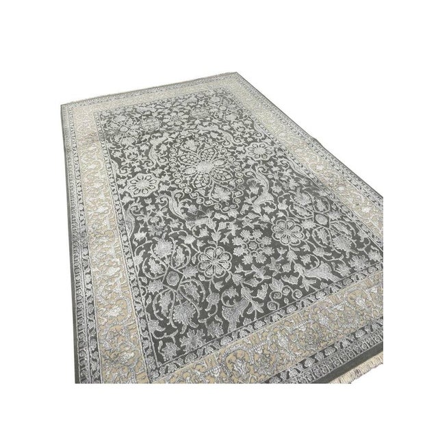 1990s Tabriz Style Area Rug 6 X 9 For Sale - Image 10 of 11