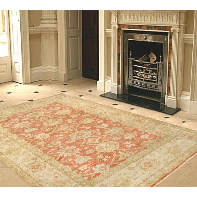 Pasargad Home Sultanabad Rust Wool Area Rug- 8' 2'' X 10' 1'' For Sale - Image 4 of 4