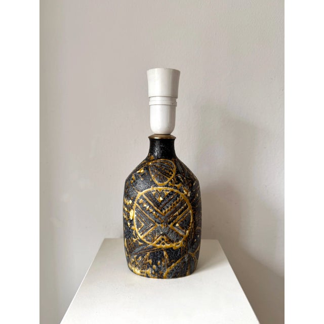 Limited, danish design classic – Fajance table lamp/lamp foot (original a vase turned into a lamp foot) designed by Nils...