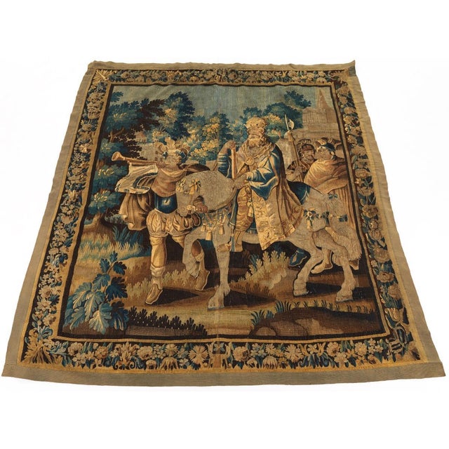 Early 21st Century Zabihi Collection Mid 18th Century French Tapestry of Charlemagne - 8'7" x 10'1" For Sale - Image 17 of 18