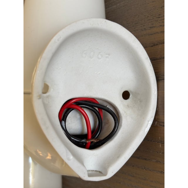 Model 6067 Sconces in Ceramic by Wilhelm Wagenfeld for Lindner, 1958, Set of 2 For Sale - Image 10 of 12