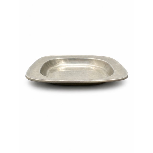 Metal Vintage Danish Pewter Square Tray by Just Andersen, 1940 For Sale - Image 7 of 7