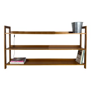 Low Vintage Danish Bookcase, 1960s For Sale