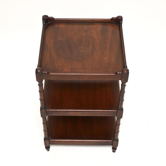 Antique Georgian Three Tier Side Table, 1930 For Sale - Image 4 of 8