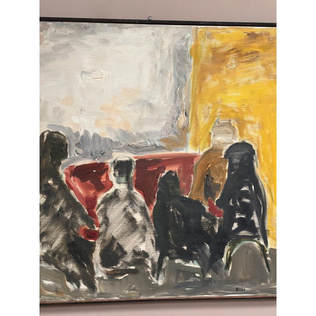 Max Bilde, Figure Composition, 1961, Oil Painting on Canvas, Framed For Sale - Image 17 of 18