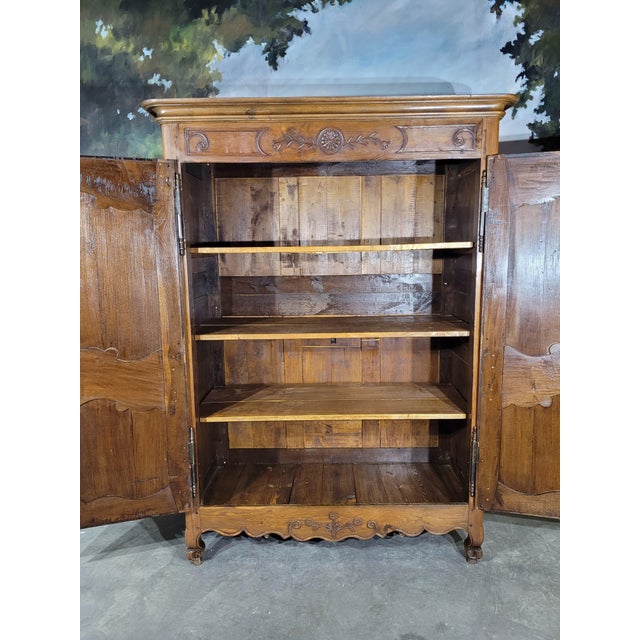Small Louis XV Oak Wardrobe For Sale - Image 10 of 13