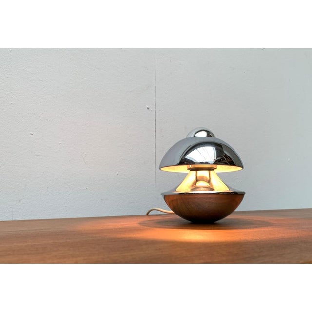 Mid-Century Space Age German Chrome Mushroom Table or Wall Lamp by Klaus Hempel for Kaiser Leuchten, 1970s For Sale - Image 10 of 18