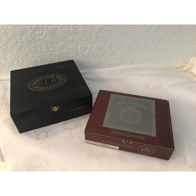 South American Wood Cigar Boxes, Pair For Sale - Image 9 of 9