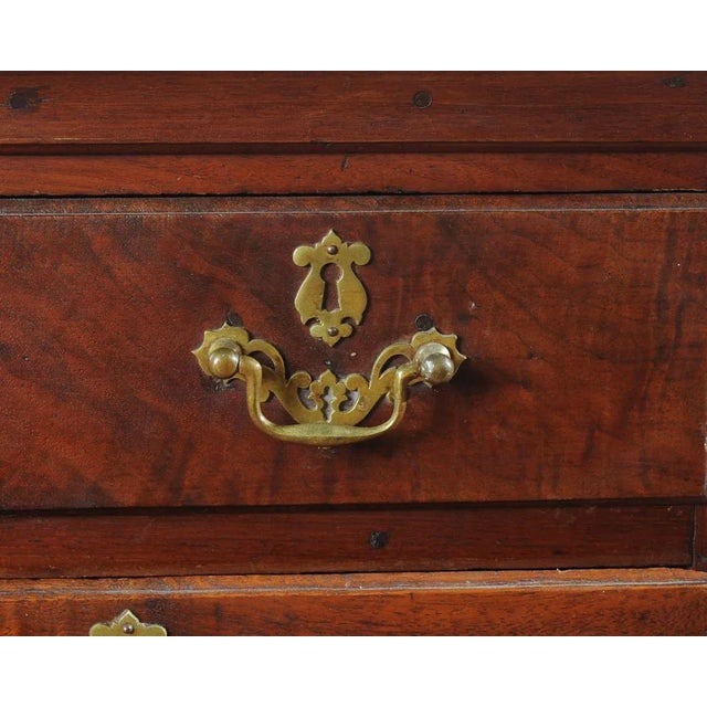 Mid 18th Century Georgian Chest With Bracket Feet and Unusual Drawer Arrangement For Sale - Image 10 of 11