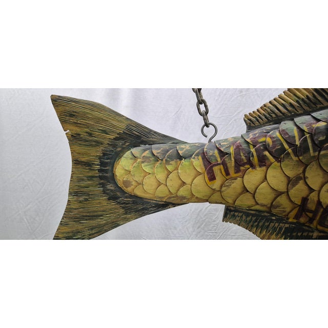 Harvey's Boat Yard Carved Trade Sign For Sale - Image 12 of 12