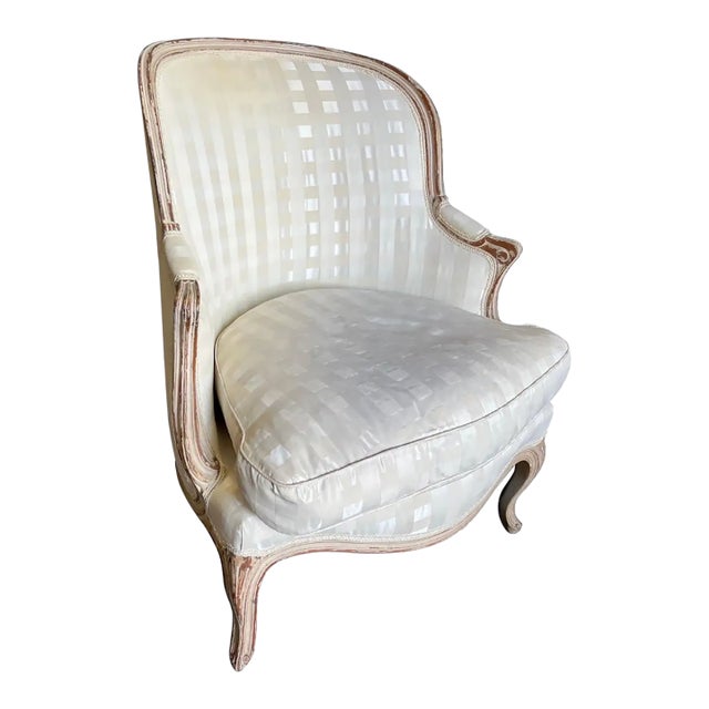 19th Century French Painted Bergere For Sale