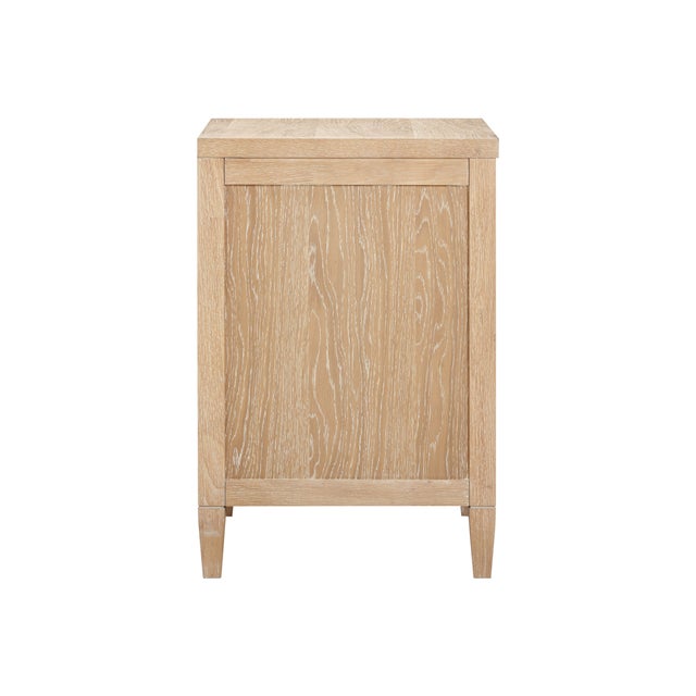 Bristol Park Whitewashed Oak Wood Nightstand For Sale In Los Angeles - Image 6 of 9