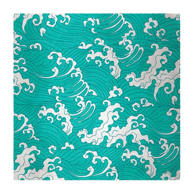 Waves Fabric Wallcovering by Chiara Mennini for Midsummer-Milano For Sale