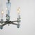 Chrome Art Deco Mid Century Modern Chrome & Aqua Blue Glass Five-Light Chandelier C1950 For Sale - Image 8 of 9