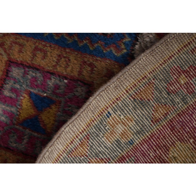 1970s Vintage Caucasian Pattern Rug 2'3'' X 10'9'' For Sale - Image 11 of 12