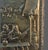 Early 20th Century Antique Stamped Repousse Brass Figural Tavern Scene Fireplace Screen For Sale - Image 5 of 13