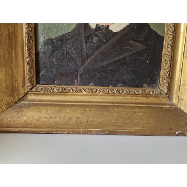 Portrait of Man, 1890s, Oil on Canvas, Framed For Sale - Image 4 of 7