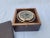Wood Brass Boat Compass in Varnished Wood Box For Sale - Image 7 of 11