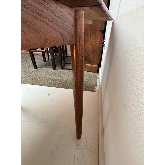 Brown 1960s Danish Modern Draw Leaf Dining Table For Sale - Image 8 of 9