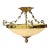 Vintage Metal and Glass Greek Key Pendant Light For Sale