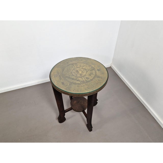 Amsterdam School Art Deco Occasional Table with Copper Top, 1920s For Sale - Image 12 of 14