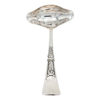 Plain Silver Sauce Spoon for Ambidextrous Users For Sale