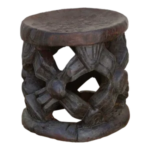 Antique Bamileke Spider Stool