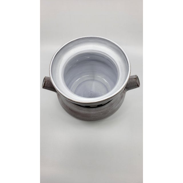 Black French Ceramic Soup Tureen with Geometric Decor by Emile Masson, Vallauris, France, 1960s For Sale - Image 8 of 11