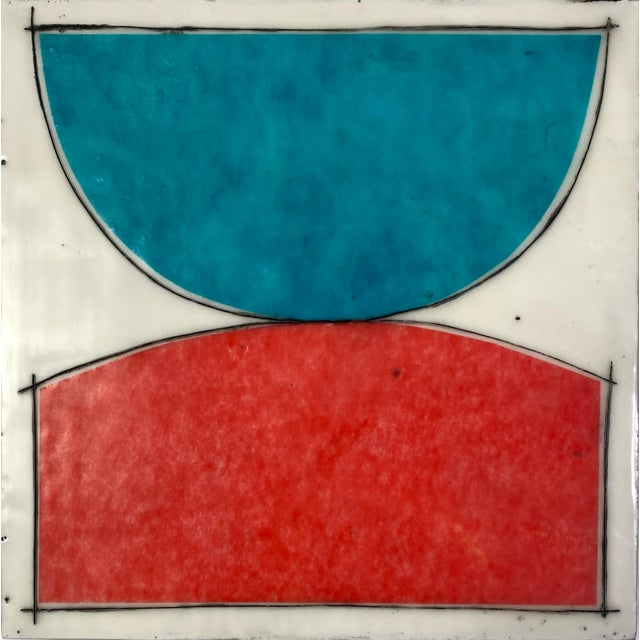 Original Encaustic Mixed Media Installation by Gina Cochran - "Cosmic Boom" - 16 Panels For Sale - Image 16 of 18