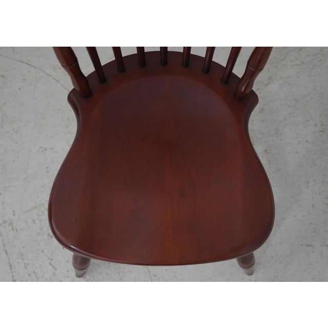 Pair of Frederick Duckloe Cherry Windsor Side Chairs For Sale In Philadelphia - Image 6 of 18