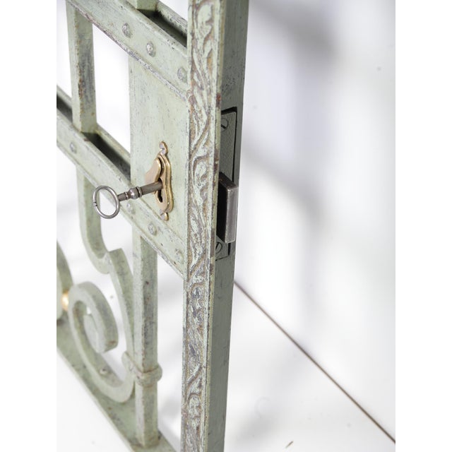 Antique Green Iron Wrought Double Doors, 1880s, Set of 2 For Sale - Image 13 of 18