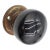 Antique Black Ceramic Brass Dummy Door Knob For Sale