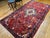 Vintage Persian Hamadan Gallery Area Rug, Hand-Knotted Wool, Tribal Bird Pattern, 6x10, Red & Navy For Sale - Image 9 of 18