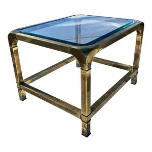 Brass Waterfall End Table From Mastercraft
