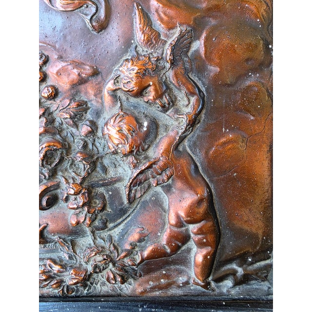 Metal Rare. Original Karl Sterrer "Aurora" Copper Reppouse', c.1890, Art Nouveau For Sale - Image 7 of 12