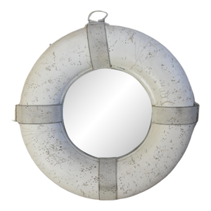 Vintage Nautical Beach House Ocean Boat Life Preserver Mirror