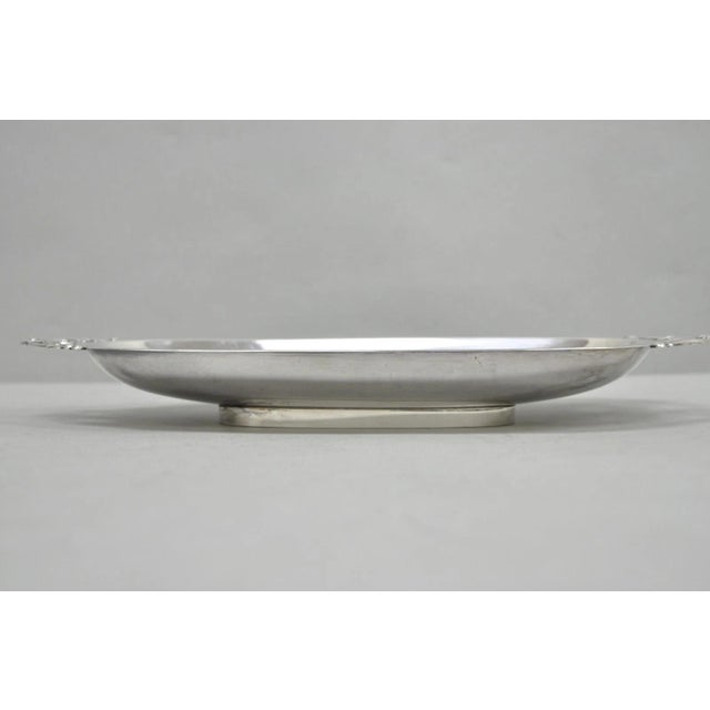 Vintage Denmark Gidom Fraberg Designed Silver Plated Narrow Trinket Candy Dish For Sale - Image 4 of 11