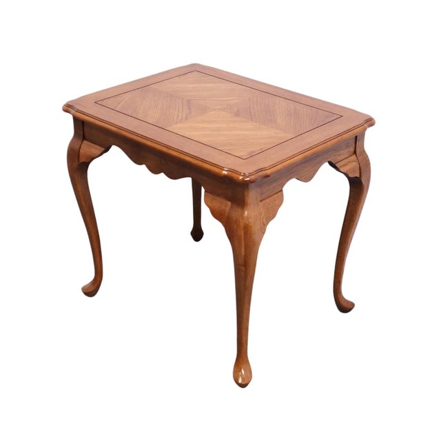 ALTAVISTA LANE Bookmatched Walnut Country French 27x21" Accent End Table 10938-05 24.25" High 27.25" Wide 21.25" Deep We...