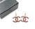 Contemporary Chanel Gold CC Fuchsia Crystal Lever Back Piercing Earrings, A Pair For Sale - Image 3 of 4
