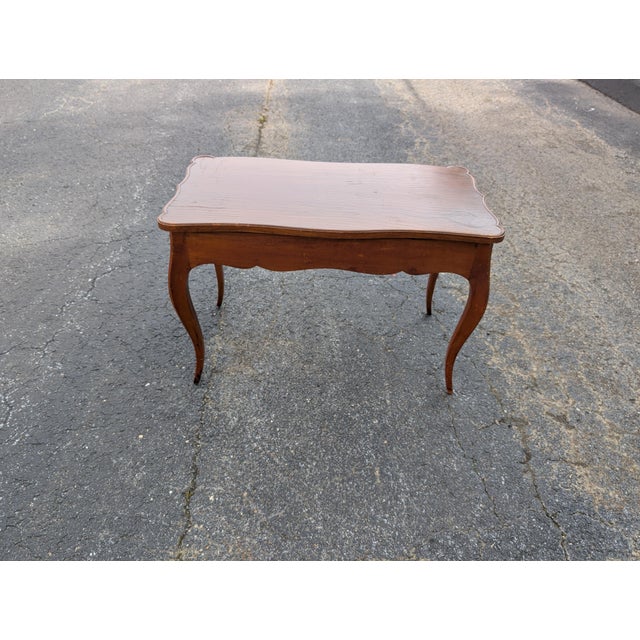 Vintage Solid Mahogany Cabriole Leg Piano Bench With Partitioned Storage For Sale - Image 10 of 11