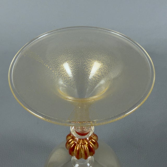 Gold Submerged Gilded Sacred Chalice and Saucer in Murano Glass from Seguso Vetri D'Arte, 1970s, Set of 2 For Sale - Image 8 of 14