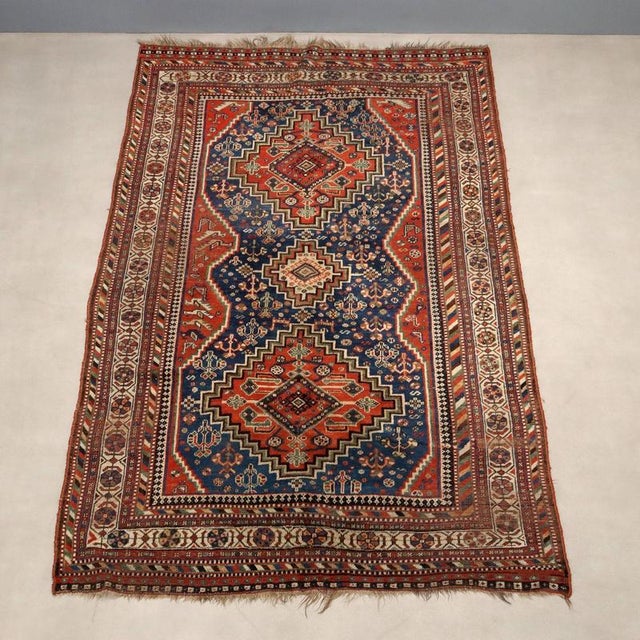 Middle Eastern Afshar Rug For Sale - Image 3 of 8