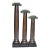 1980s Castilian Imports Bronze Iron Ionic Column Corinth Candleholders - Set of 3 For Sale