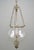 Antique original hand blown clear crystal onion shaped bell jar pendant light with brass hardware. This light requires...