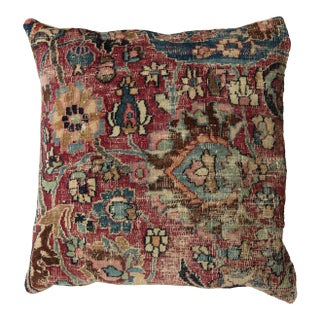 Vintage Meshed Rug Fragment Pillow For Sale