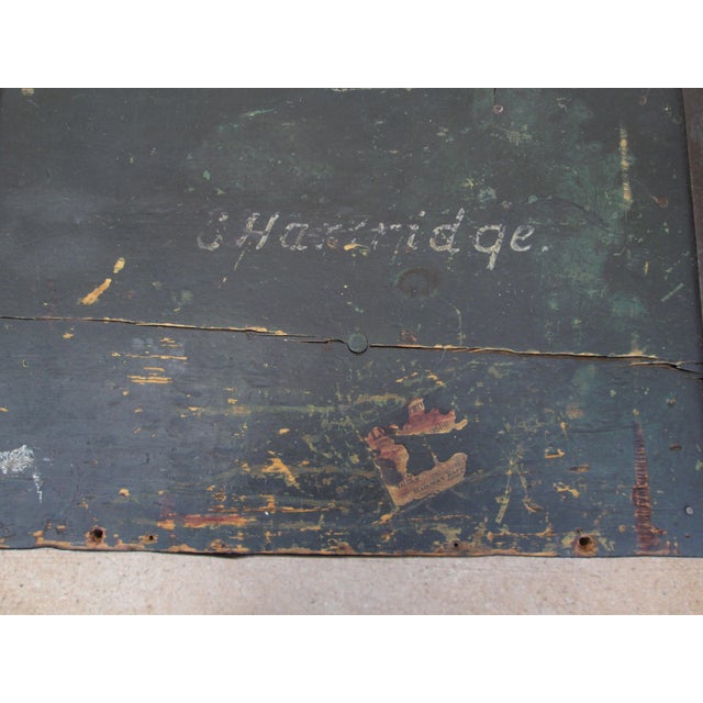 Antique Green Maritime Seaman’s Chest Ship Chest For Sale - Image 15 of 18